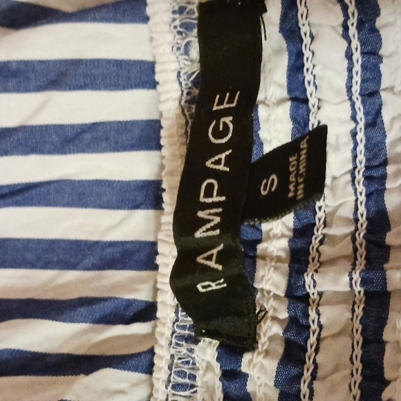 Rampage Adjustable strapped blue and white striped Mini - Picture 7 of 8